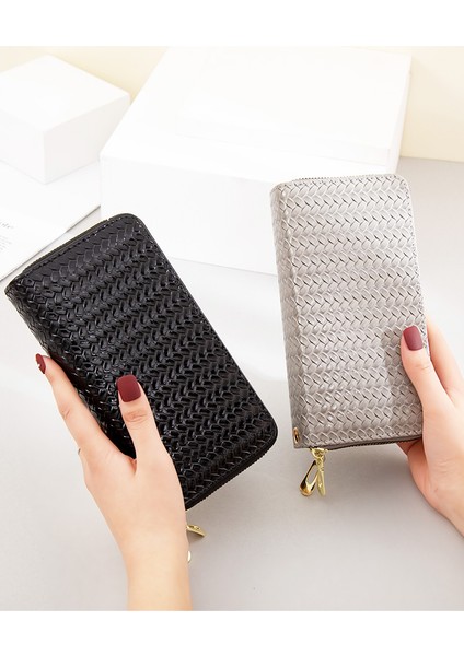 Cüzdan Kadın Uzun Çift Fermuar Büyük Kapasiteli Clutch Kadın Cep Telefonu Çantası (Yurt Dışından) indirimleri