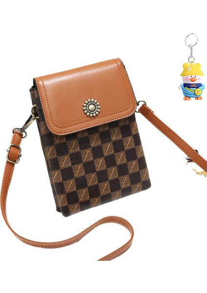 Bayan Cep Telefonu Çantası Çift Katmanlı Crossbody Çantası Cep Telefonu Çantası Değişiklik Mini Çanta Taşınabilir (Yurt Dışından)