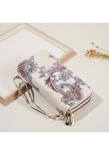 Cüzdan Kadın Moda Çift Fermuar Büyük Kapasiteli Cep Telefonu Çantası Para Cüzdanı (Yurt Dışından) fırsatları