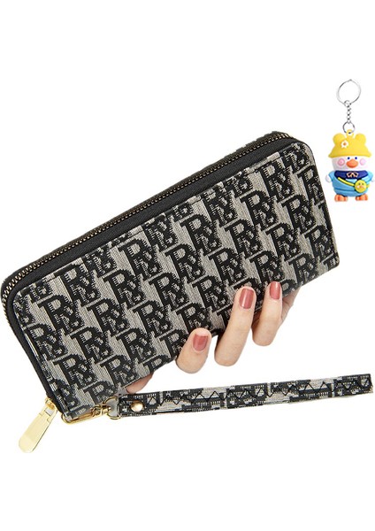 Uzun Cüzdan Kadın Fermuarlı Clutch Büyük Kapasiteli Öğrenci Cep Telefonu Çantası Kart Tutucu (Yurt Dışından)