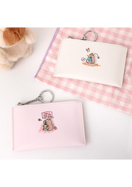 Kapibala Kız Sevimli Kart Tutucu Karikatür Anime Capybara Mini Taşınabilir Para Cüzdanı Kart Tutucu (Yurt Dışından)