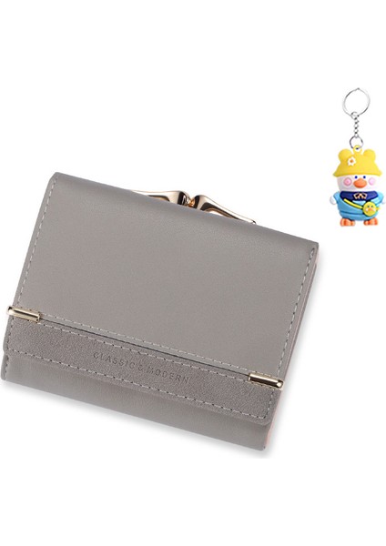 Bayanlar Kısa Buzlu Para Cüzdanı Öğrenci Cüzdanı Çoklu Kart Yuvası Kart Tutucu (Yurt Dışından)