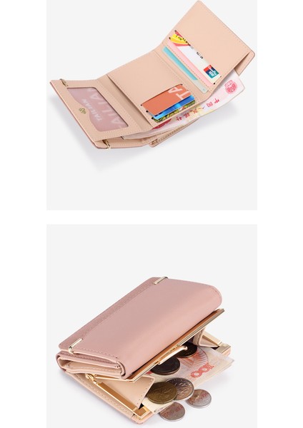 Bayanlar Kısa Buzlu Para Cüzdanı Öğrenci Cüzdanı Çoklu Kart Yuvası Kart Tutucu (Yurt Dışından) modelleri