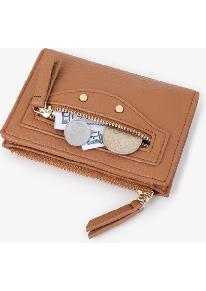 Fermuarlı Kadın Kısa Cüzdan Taşınabilir Paralar Küçük Para Cüzdanı Kart Tutucu (Yurt Dışından) fırsatları