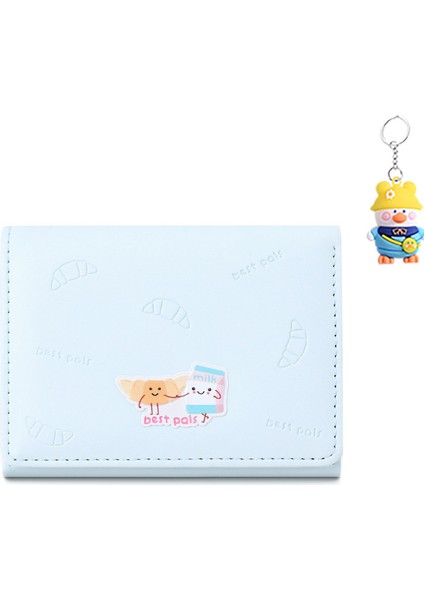 Sevimli Kız Kart Tutucu Cüzdan Karikatür Küçük Kart Depolama Kadın Kısa Üç Katlı Cüzdan Kart Tutucu (Yurt Dışından)