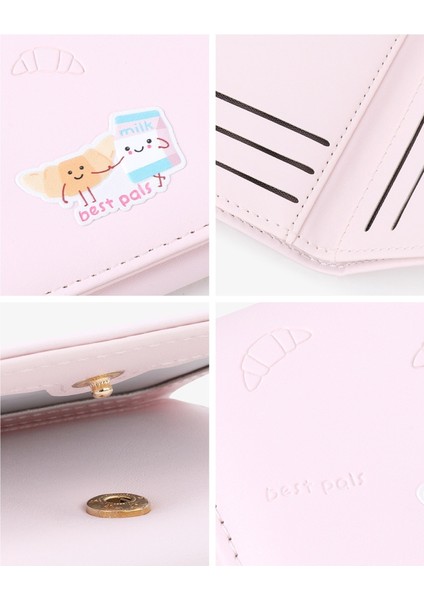 Sevimli Kız Kart Tutucu Cüzdan Karikatür Küçük Kart Depolama Kadın Kısa Üç Katlı Cüzdan Kart Tutucu (Yurt Dışından) indirimleri