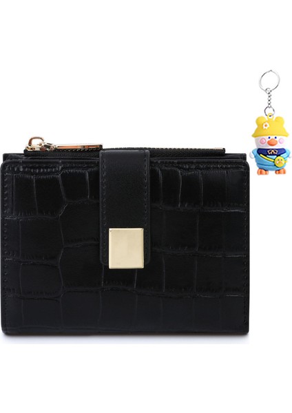 Cüzdan Kadın Kısa Manyetik Toka Para Cüzdan Çoklu Kart Yuvası Kart Tutucu (Yurt Dışından)