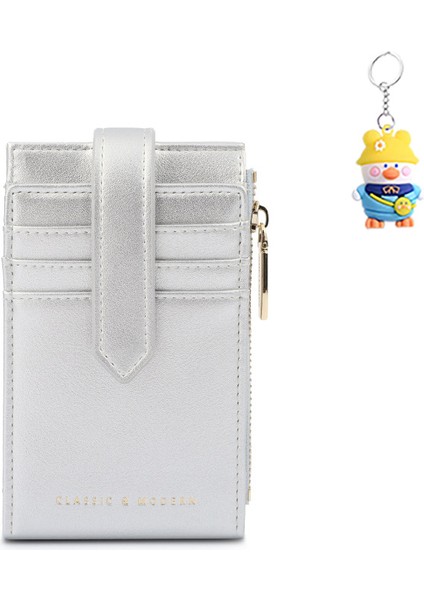 Katlanır Iş Banliyö Kadın Kart Tutucu Çoklu Kart Yuvası Kimlik Kartı Tutucu Bozuk Para Cüzdanı (Yurt Dışından)