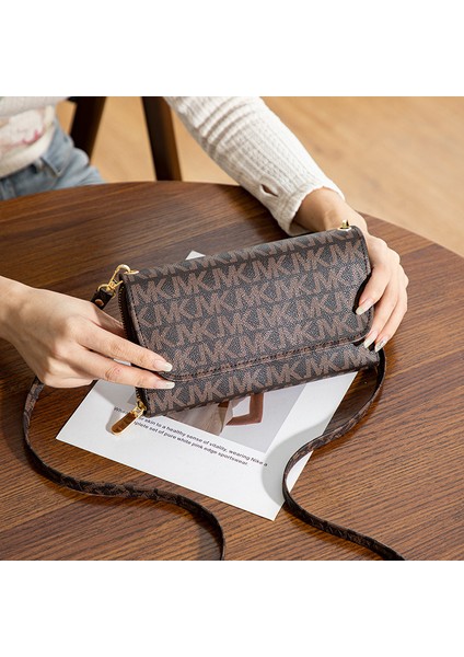Bayanlar Moda Fermuar Toka Büyük Kapasiteli Clutch Omuz Cep Telefonu Çantası Crossbody Çanta (Yurt Dışından) fiyatları