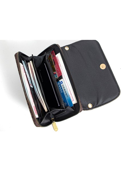 Bayanlar Moda Fermuar Toka Büyük Kapasiteli Clutch Omuz Cep Telefonu Çantası Crossbody Çanta (Yurt Dışından) indirimleri