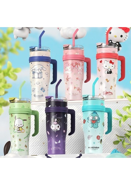 Sanrio Big Mac Termos Bardağı Büyük Kapasiteli Su Bardağı Pipetli Buz Bardağı Araba Bardağı (Yurt Dışından)