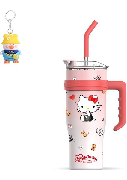 Sanrio Big Mac Termos Bardağı Büyük Kapasiteli Su Bardağı Pipetli Buz Bardağı Araba Bardağı (Yurt Dışından)