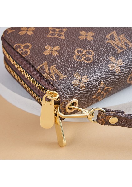 Uzun Cüzdan Kadın Büyük Kapasiteli Çift Fermuarlı Cep Telefonu Çantası Clutch (Yurt Dışından) modelleri