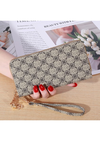 Cüzdan Kadın Uzun Bayan Elli Cep Telefonu Çantası Fermuarlı Cüzdan Büyük Kapasiteli Kart Tutucu (Yurt Dışından) indirimleri