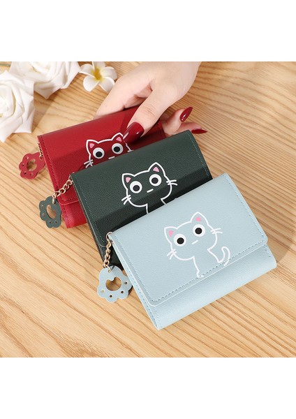 Karikatür Sevimli Cüzdan Kadın Kısa Üç Katlı Kedi Kız Küçük Cüzdan Cüzdan Kadın Toprak Cüzdan El Tutuşu (Yurt Dışından) fırsatları