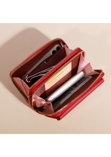 Bayanlar Cüzdanı Büyük Kapasiteli Çok Fonksiyonlu Omuz Çantası Orta Uzunluk Düşüş Çantası Para Çantası (Yurt Dışından) modelleri