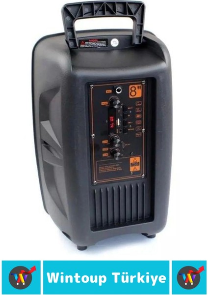 Yüksek Kaliteli Dj Bass Aux USB Sf Kart Giriş Radyo Karaoke Mikrofon 8 Inch Rgb Bluetooth Hoparlör