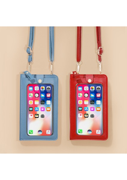 Cep Telefonu Çantası Kadın Çok Fonksiyonlu Dokunmatik Ekran Tek Omuz Crossbody Küçük Çanta Şeffaf Cep (Yurt Dışından) fiyatları
