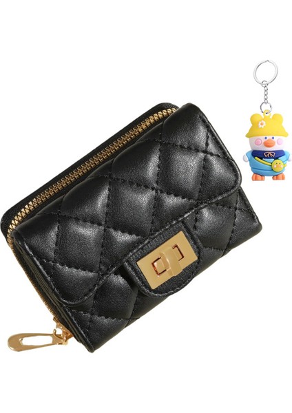 Küçük Cüzdan Kadın Kısa Mini Öğrenci Para Cüzdanı Bayanlar Clutch Çok Fonksiyonlu Katlanır Cüzdan (Yurt Dışından)