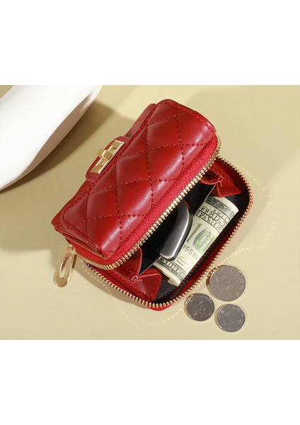 Küçük Cüzdan Kadın Kısa Mini Öğrenci Para Cüzdanı Bayanlar Clutch Çok Fonksiyonlu Katlanır Cüzdan (Yurt Dışından)