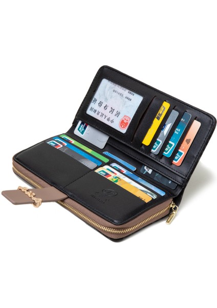 Cüzdan Kadın Uzun Moda Toka Katlanır Clutch Fermuarlı Çanta Kart Tutucu (Yurt Dışından) fiyatları