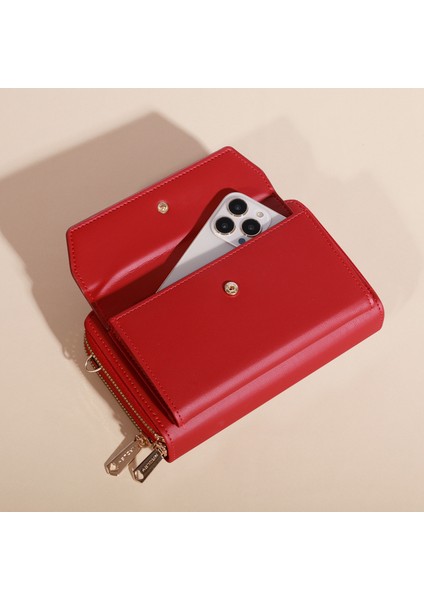 Bayanlar Cüzdanı Büyük Kapasiteli Çok Fonksiyonlu Omuz Çantası Orta Uzunluk Düşüş Çantası Para Çantası (Yurt Dışından) fırsatları