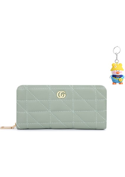 Büyük Kapasiteli Fermuarlı Para Cüzdanı Bayan Basit Stil Cüzdan Kart Tutucu Para Cüzdanı (Yurt Dışından)