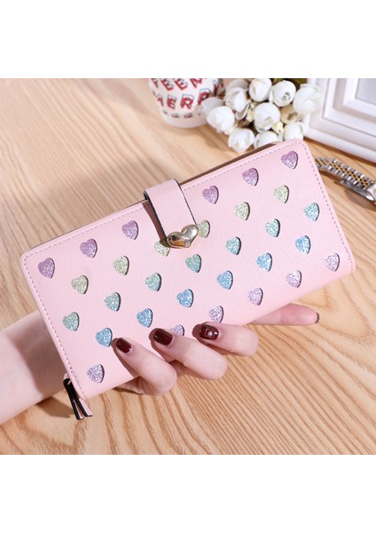 Moda Bayan Uzun Iki Katlı Cüzdan Cüzdan Clutch Cep Telefonu Çantası Kart Tutucu (Yurt Dışından)