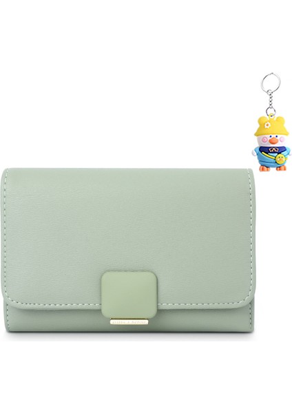 Cüzdan Öğrenci Bayan Para Cüzdanı Basit Kısa Fermuarlı Clutch Kart Tutucu (Yurt Dışından)