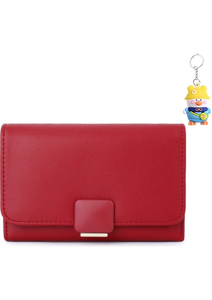 Cüzdan Öğrenci Bayan Para Cüzdanı Basit Kısa Fermuarlı Clutch Kart Tutucu (Yurt Dışından)