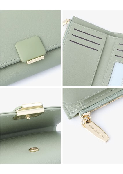 Cüzdan Öğrenci Bayan Para Cüzdanı Basit Kısa Fermuarlı Clutch Kart Tutucu (Yurt Dışından) indirimleri