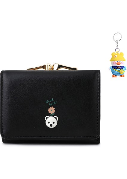 Sevimli Ayı Kadın Çok Yönlü Cüzdan Karikatür Para Cüzdan Kart Tutucu (Yurt Dışından)