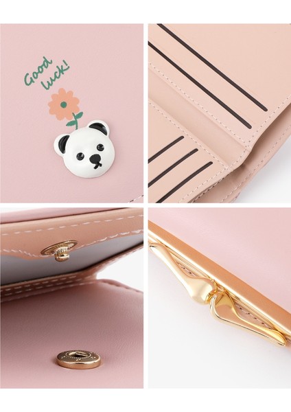 Sevimli Ayı Kadın Çok Yönlü Cüzdan Karikatür Para Cüzdan Kart Tutucu (Yurt Dışından) indirimleri