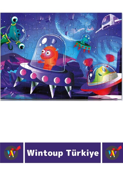 Premium Eğlenceli El Göz Koordinasyon Problem Çözme Beceri Geliştirici Çocuk Puzzle Uzay Canlıları fiyatları