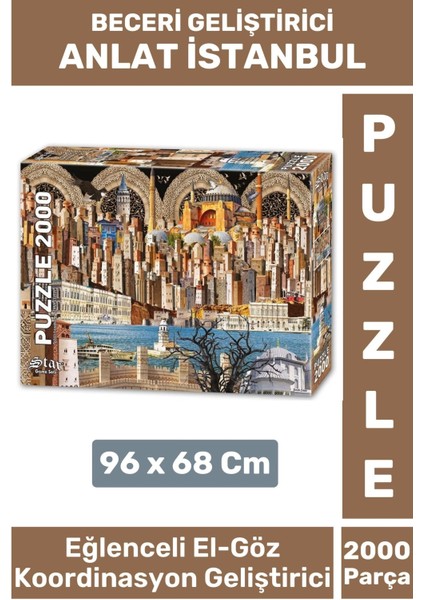 Premium Eğlenceli El Göz Koordinasyon Hafıza Beceri Geliştirici 2000 Parça Puzzle Anlat Istanbul