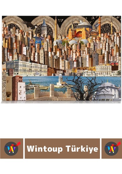 Premium Eğlenceli El Göz Koordinasyon Hafıza Beceri Geliştirici 2000 Parça Puzzle Anlat Istanbul modelleri