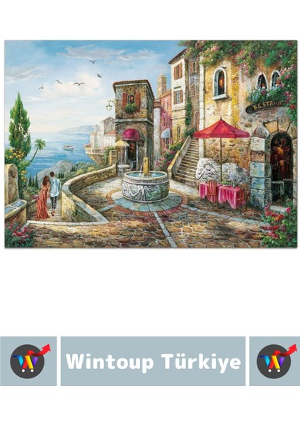 Eğlenceli El Göz Koordinasyon Hafıza Beceri Geliştirici 2000 Parça Puzzle Ada Köyünde Bir Gün modelleri