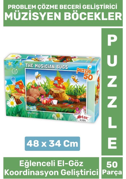 Premium El Göz Koordinasyon Problem Çözme Beceri Geliştirici Çocuk Puzzle Müzisyen Böcekler