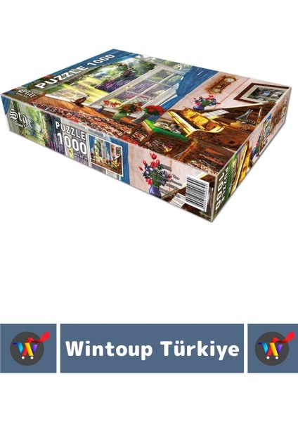 El Göz Koordinasyon Beceri Görsel Algı Geliştirici 1000 Parça Çocuk Puzzle Kapı Arasından Manzara fiyatları