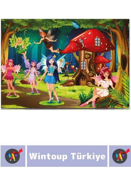Premium Seri Eğlenceli El Göz Koordinasyon Beceri Geliştirici Çocuk 2X50 Parça Puzzle Peri Diyarı fiyatları