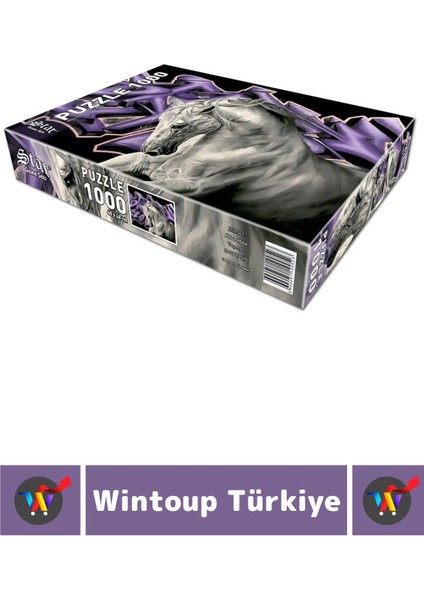 Premium Eğlenceli El Göz Koordinasyon Beceri Görsel Algı Geliştirici Çocuk 1000 Prça Puzzle Beyaz At fiyatları