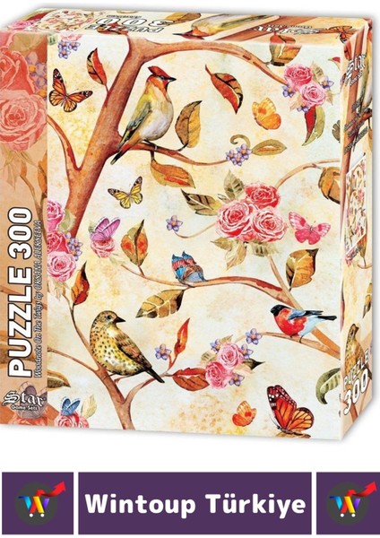 Premium Eğlenceli El Göz Koordinasyon Beceri Geliştirici Çocuk 300 Parça Puzzle Daldaki Cıvıltılar fiyatları