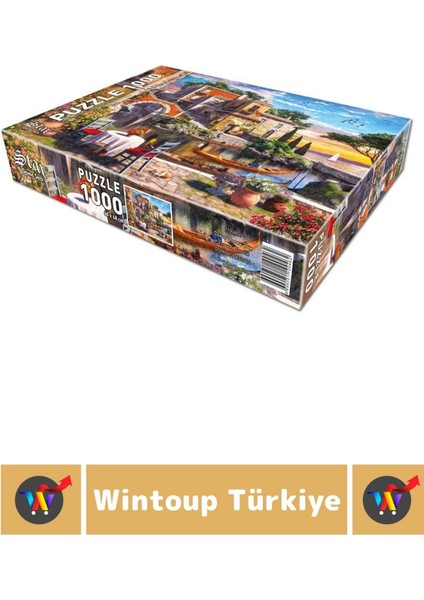 Eğlenceli Koordinasyon Beceri Görsel Algı Geliştirici Çocuk 1000 Parça Puzzle Terastan Venedik fiyatları