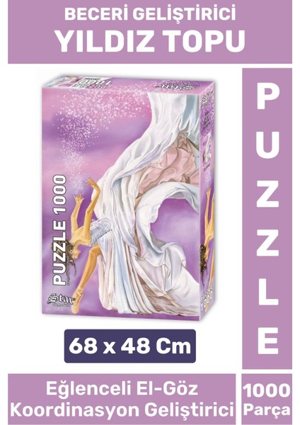 Eğlenceli El Göz Koordinasyon Beceri Görsel Algı Geliştirici Çocuk 1000 Parça Puzzle Yıldız Topu