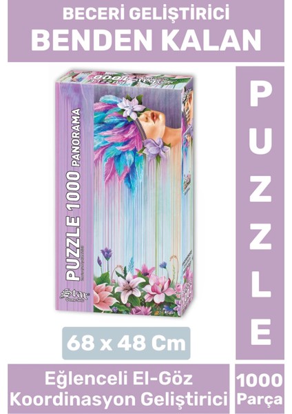 Eğlenceli El Göz Koordinasyon Beceri Görsel Algı Geliştirici Çocuk 1000 Parça Puzzle Benden Kalan