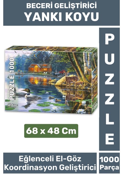 Premium Eğlenceli El Göz Koordinasyon Beceri Görsel Algı Geliştirici Çocuk 1000 Pr Puzzle Yankı Koyu