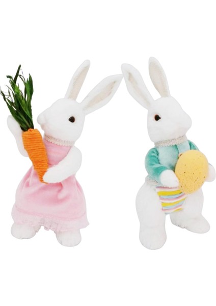 2pcs Paskalya Tavşanı Dekorasyon Oyuncakları Oturma Odası Için Easter (Yurt Dışından)