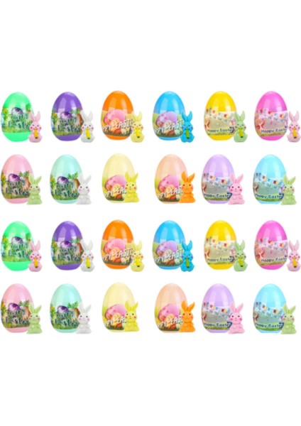 Açık Hava Parti Için Içinde Tavşanlı Önceden Doldurulmuş Paskalya Yumurtaları Yard Game 24 Pcs (Yurt Dışından)