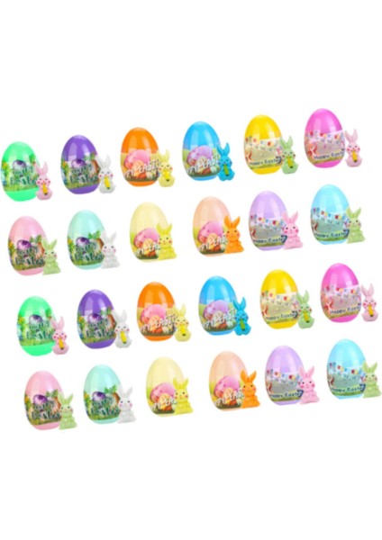 Açık Hava Parti Için Içinde Tavşanlı Önceden Doldurulmuş Paskalya Yumurtaları Yard Game 24 Pcs (Yurt Dışından) indirimleri
