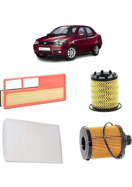 Fiat Albea 3lü Filtre Bakım Seti 1.3 Jtd Multijet 16V 2002-2012 KİT1506A